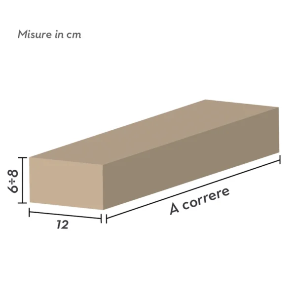 PIETRA TOMOR CUBETTONE SPESS. 6/8 LARG. 12 cm NATURALE - immagine 2
